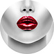 Close-up gezicht met sexy rode Lippen | Rond 60 cm Close-up gezicht met sexy rode Lippen | Rond 60 cm