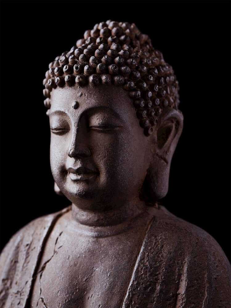 boeddha-standbeeld • 90 x 120 cm • Glazenschilderijen.nl