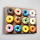 Collectie van kleurrijke donuts | 80 x 60 cm Collectie van kleurrijke donuts | 80 x 60 cm
