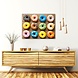 Collectie van kleurrijke donuts | 80 x 60 cm Collectie van kleurrijke donuts | 80 x 60 cm