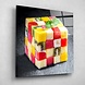Kleurrijke kubus van blokjes fruit | 50 x 50 cm Kleurrijke kubus van blokjes fruit | 50 x 50 cm