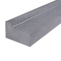 Buitendorpel schuin - Belgisch hardsteen - gezoet (mat) - 6 cm