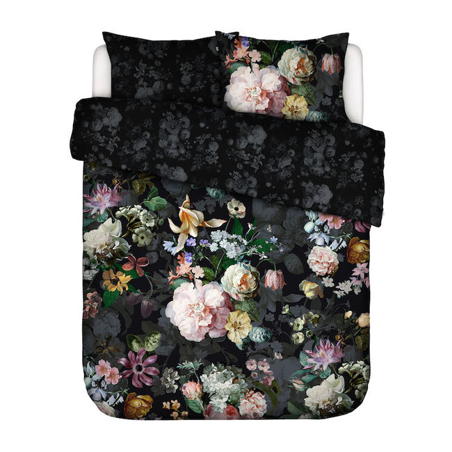 Essenza Fleur Festive Blooming black Dekbedovertrek