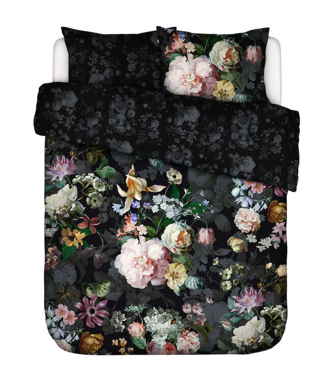 Essenza Fleur Festive Blooming black Dekbedovertrek