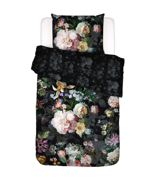 Essenza Fleur Festive Blooming black Dekbedovertrek