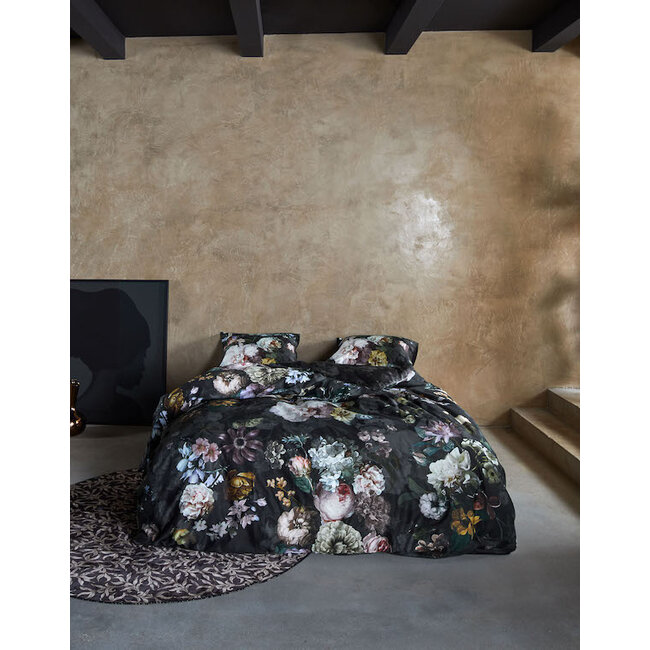 Essenza Fleur Festive Blooming black Dekbedovertrek
