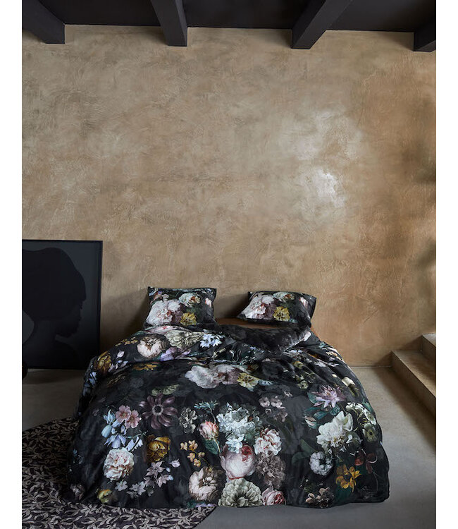 Essenza Fleur Festive Blooming black Dekbedovertrek