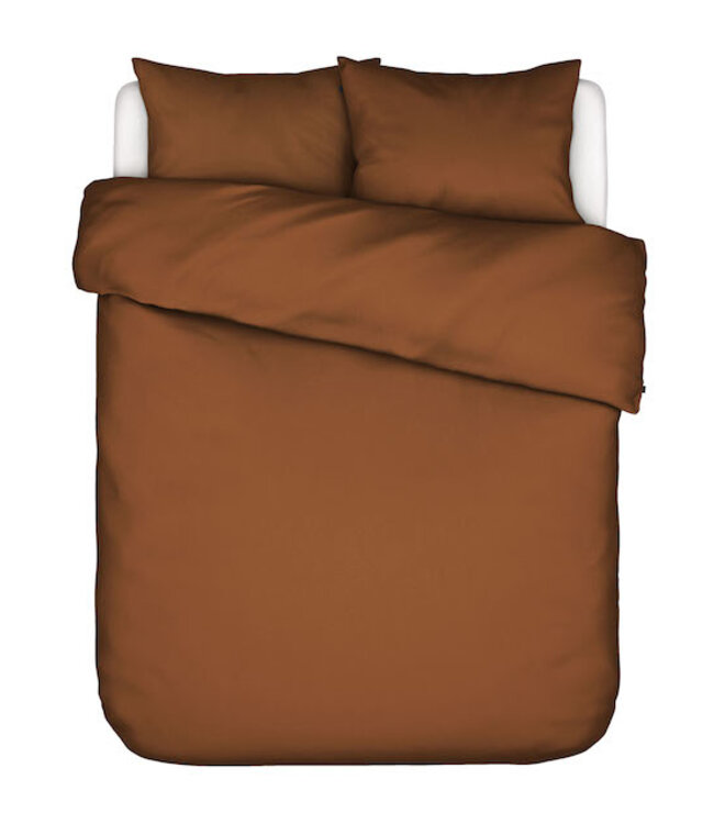 Essenza Minte Leather Brown Dekbedovertrek
