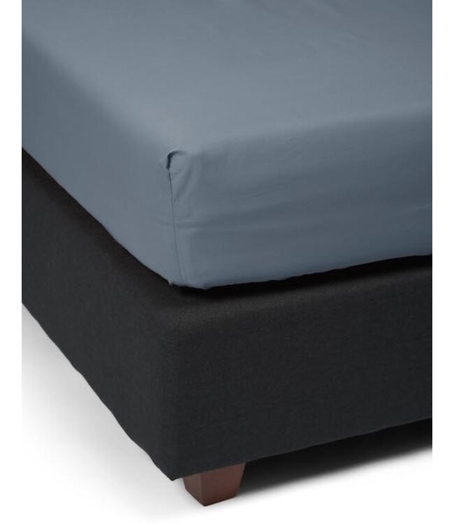 Essenza Minte Denim Hoeslaken Satijn