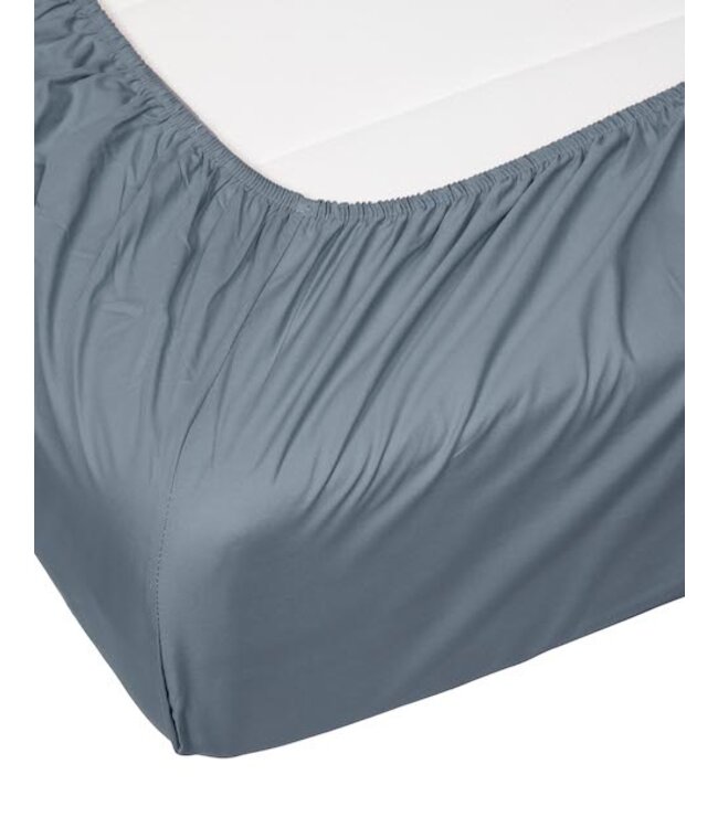 Essenza Minte Denim Hoeslaken Satijn