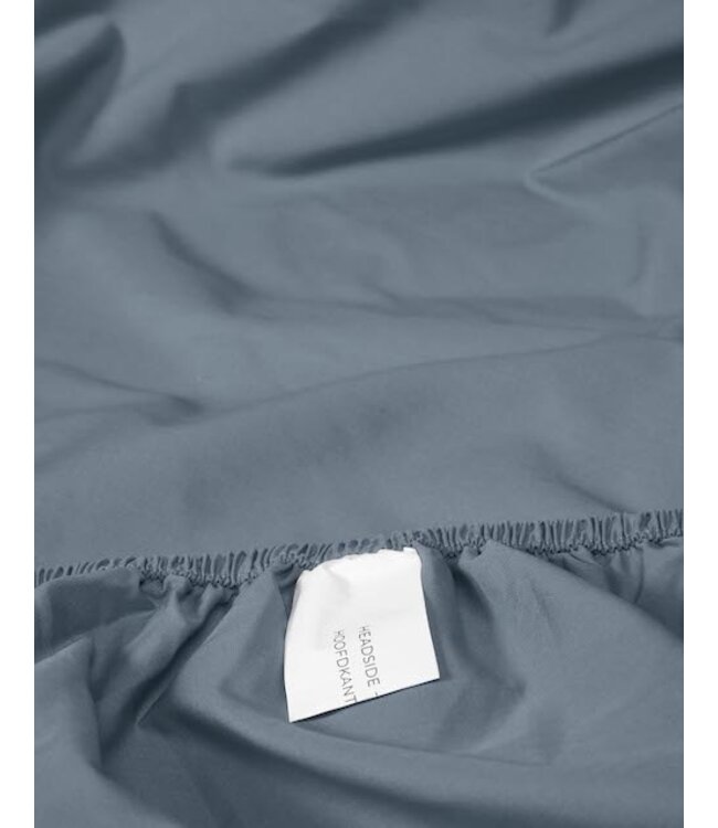 Essenza Minte Denim Hoeslaken Satijn