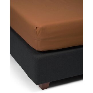 Essenza Minte Leather brown Hoeslaken Satijn