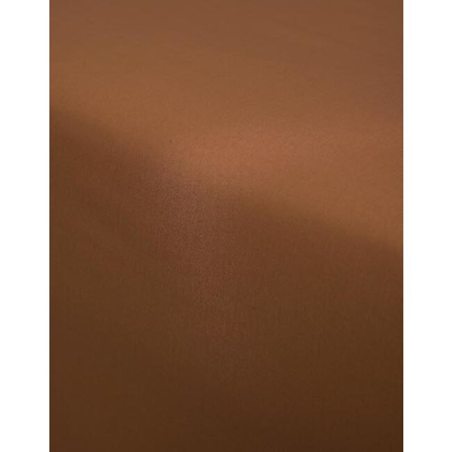 Essenza Minte Leather brown Hoeslaken Satijn