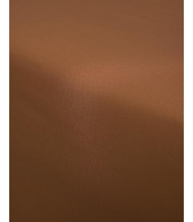 Essenza Minte Leather brown Hoeslaken Satijn