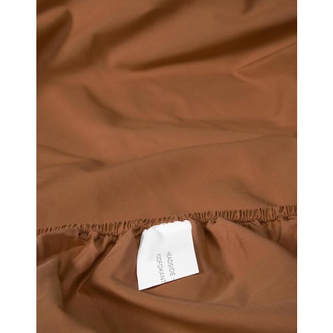 Essenza Minte Leather brown Hoeslaken Satijn
