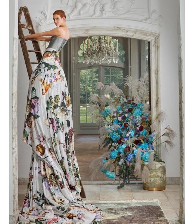 Essenza Fleur Grey Dekbedovertrek