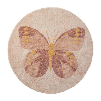 Lifetime Lifetime rond vloerkleed - butterflies / getuft