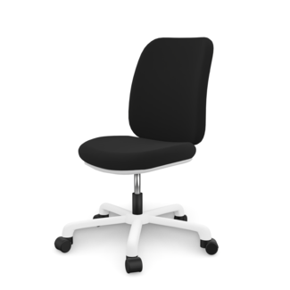 Lifetime bureaustoel model comfort / zwart / wit