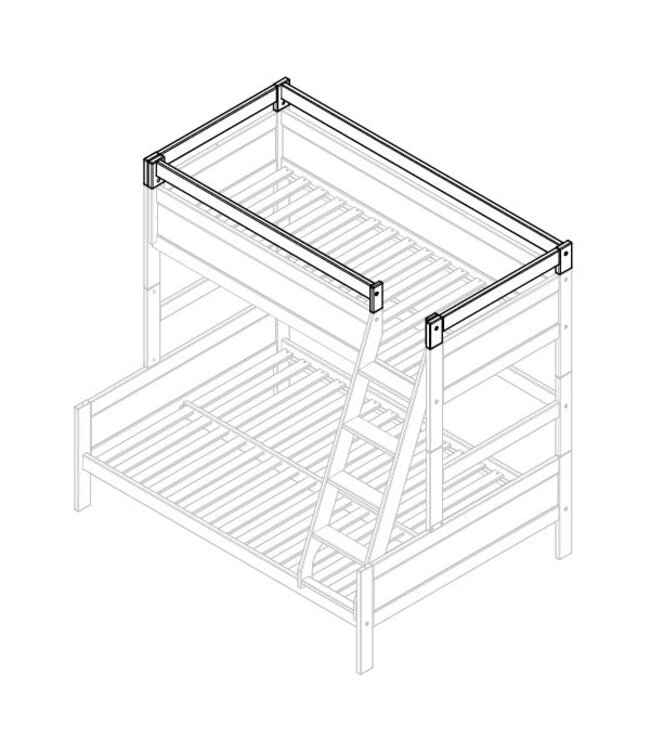Lifetime beschermrek / lange zijde opening / family bed