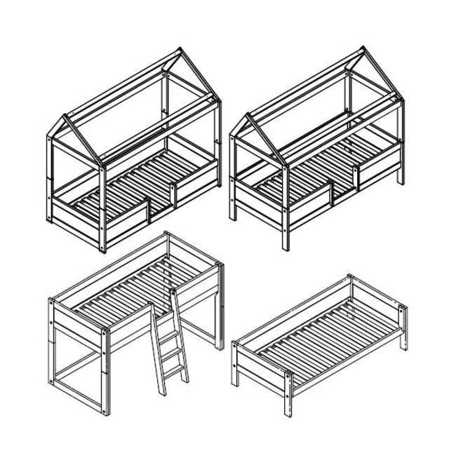 Lifetime 4-in-1 house bed
