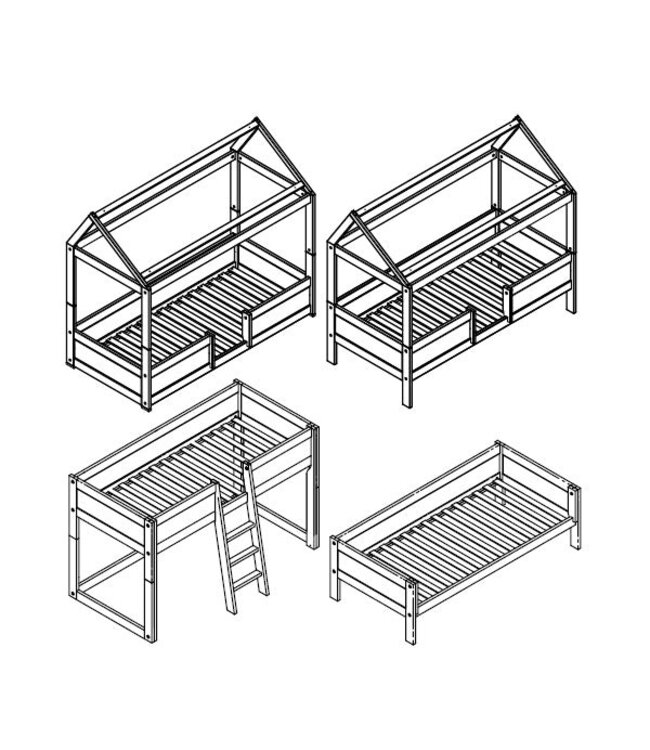 Lifetime 4-in-1 house bed