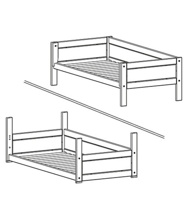 Lifetime basisbed 4-in-1 vloerbed