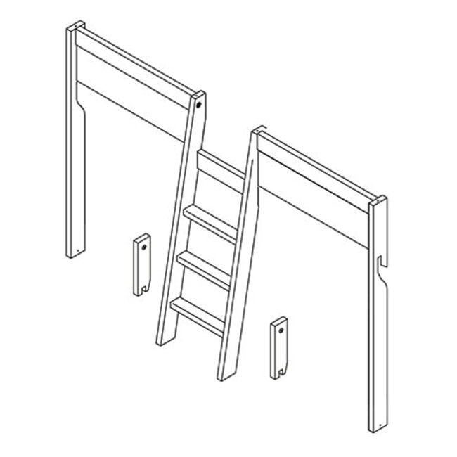 Lifetime schuine trap en diversen voor 4-in-1 bed