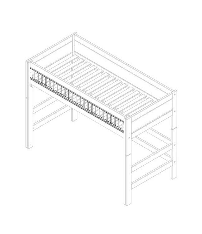 Lifetime gesloten bedfront met metalen spijlen