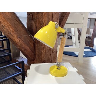 Lifetime Lifetime bureaulamp hout / metaal geel