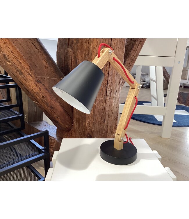 Lifetime bureaulamp hout / metaal zwart
