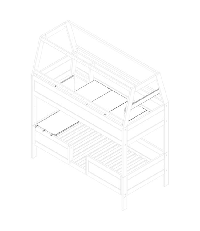 Lifetime 5 x bodemplaten voor bovenbed hangout