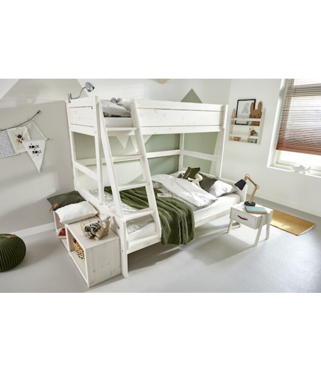 Lifetime stapelbed family 90-140 met trapkast