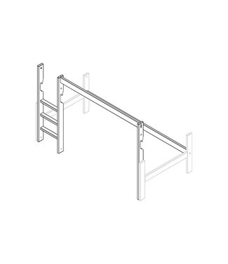 Lifetime Lifetime rechte trap en onderdelen voor bed 4625
