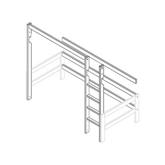 Lifetime Lifetime lange delen en rechte trap voor hoogslaper