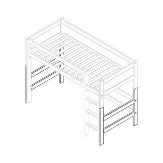 Lifetime kop-voet v/ hoogslaper h: 152cm