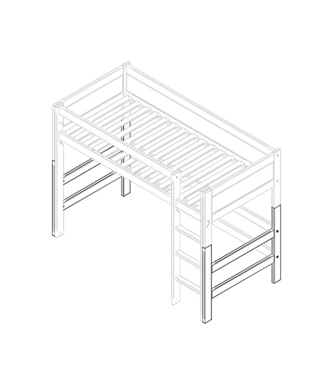 Lifetime kop-voet v/ hoogslaper h: 152cm
