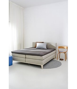 Auping Auping Organic Satijnkatoen Hoeslaken Topper anthracite