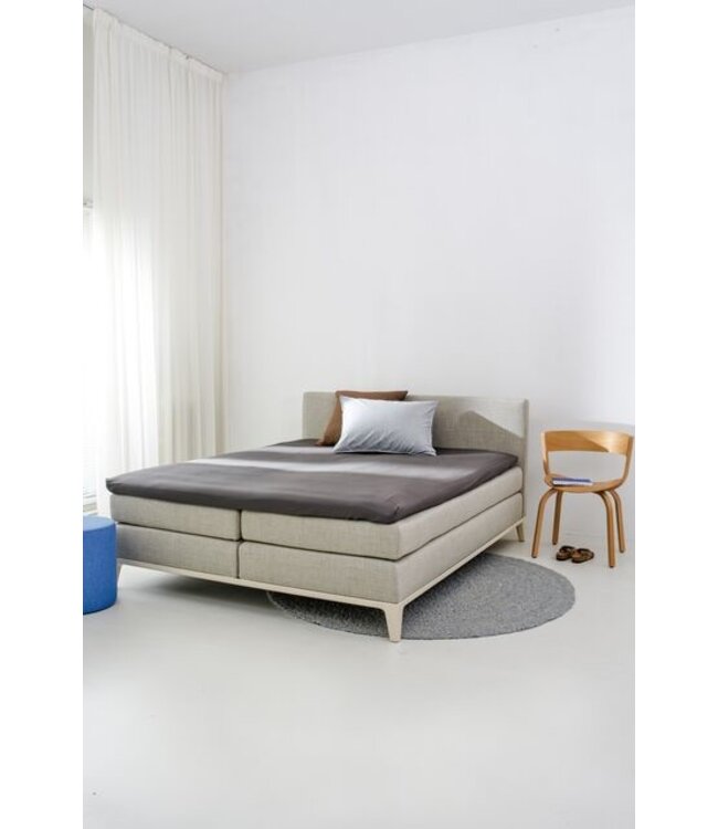 Auping Organic Satijnkatoen Hoeslaken Topper anthracite