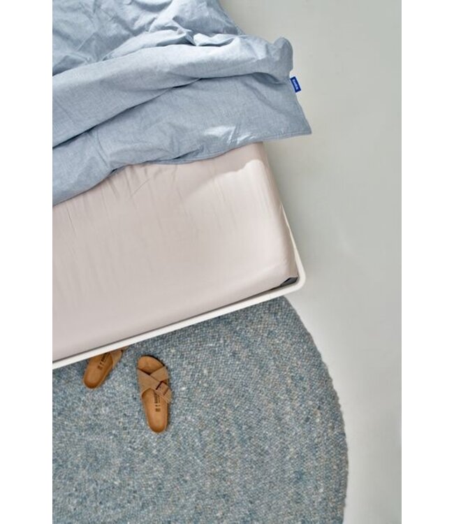 Auping Organic Satijnkatoen Hoeslaken Topper taupe