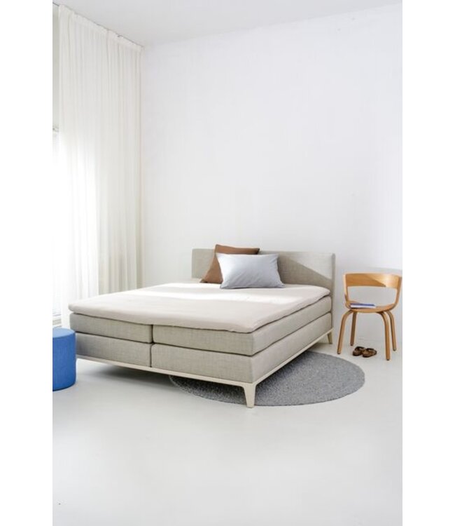 Auping Organic Satijnkatoen Hoeslaken Topper taupe