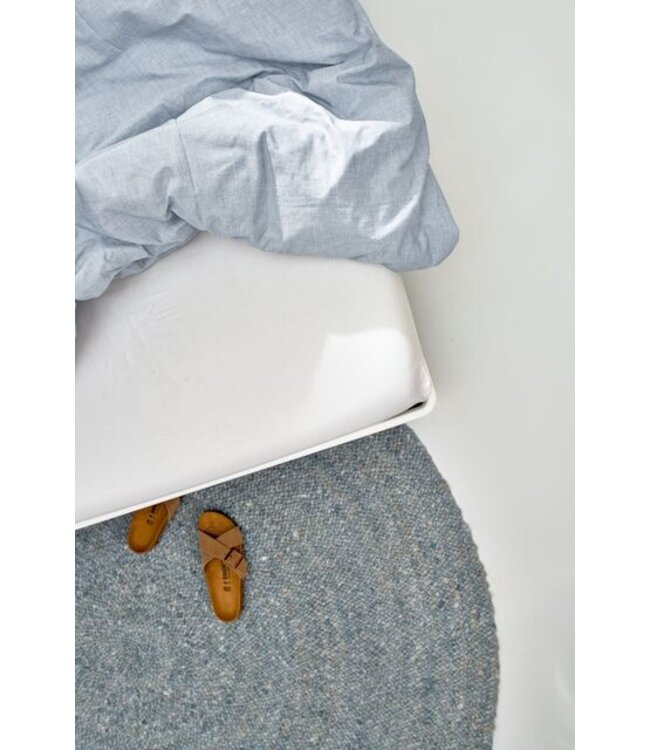 Auping Organic Satijnkatoen Hoeslaken Topper off white