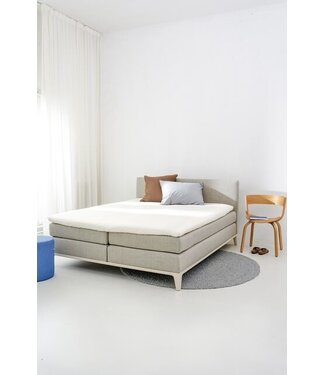 Auping Auping Organic Satijnkatoen Hoeslaken Topper off white