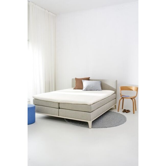 Organic Satijnkatoen Topper, off-white