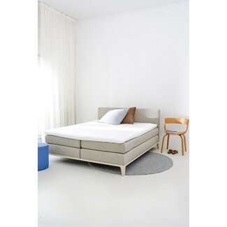 Auping Organic Satijnkatoen Hoeslaken Topper white