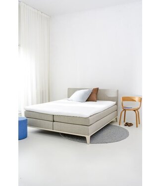 Auping Auping Organic Satijnkatoen Hoeslaken Topper white