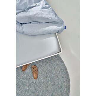 Auping Organic Satijnkatoen Hoeslaken light grey