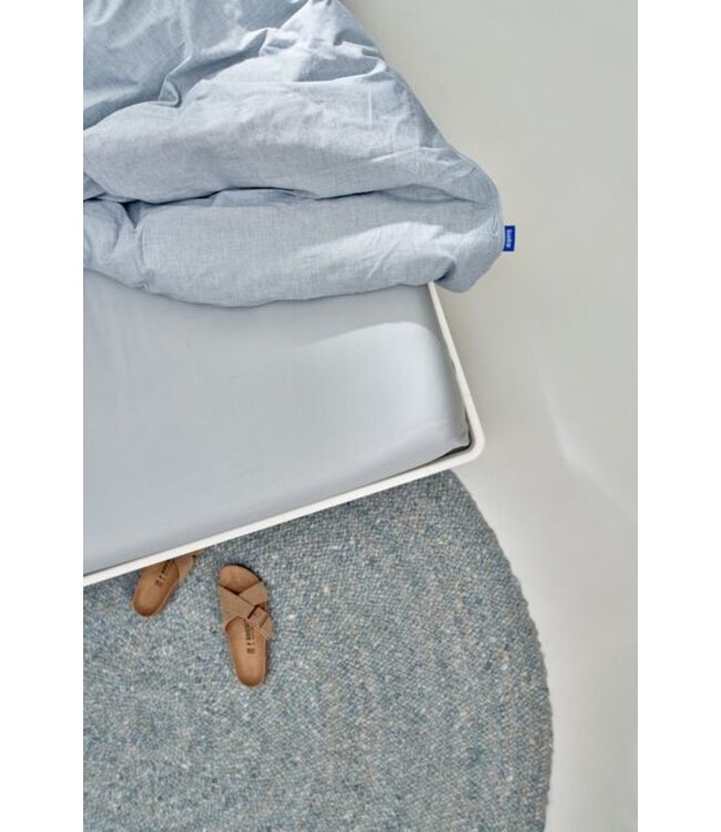 Auping Organic Satijnkatoen Hoeslaken light grey
