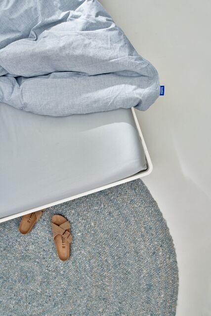 Auping Organic Satijnkatoen Hoeslaken light grey