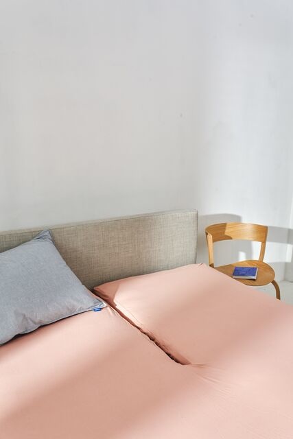 Auping Organic Jersey Hoeslaken Splittopper soft blush