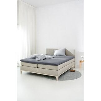 Auping Organic Jersey Hoeslaken topper soft cool grey
